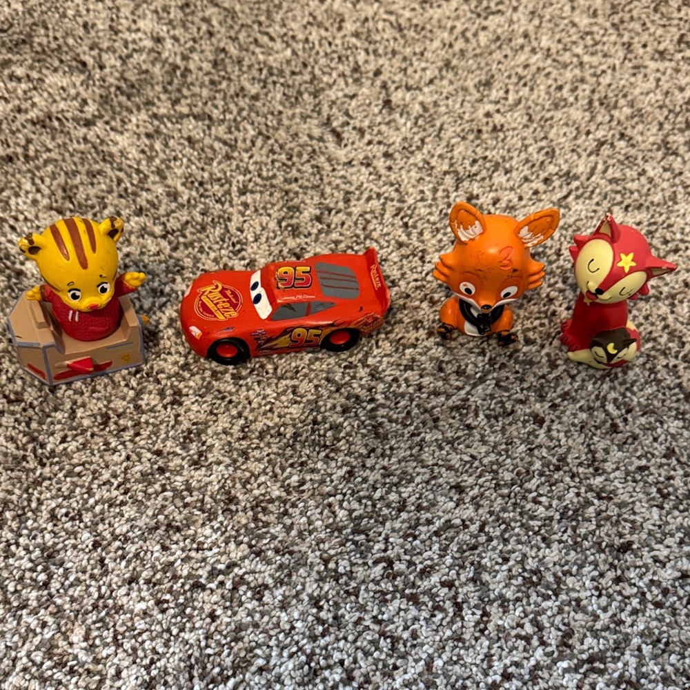 $10 each - Daniel Tiger, Cars, Counting Fox, Cars, Bedtime Cat Tonies